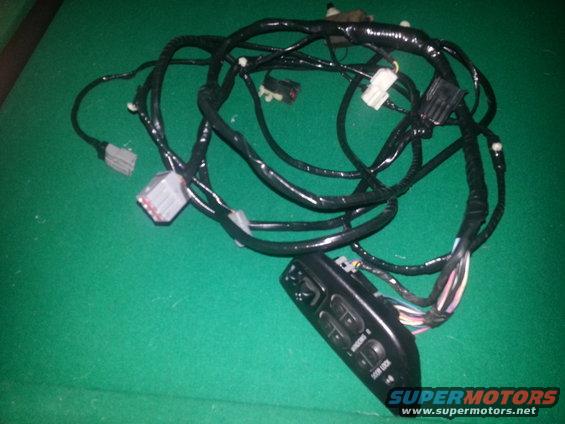 Door wiring harness with window and door lock controls