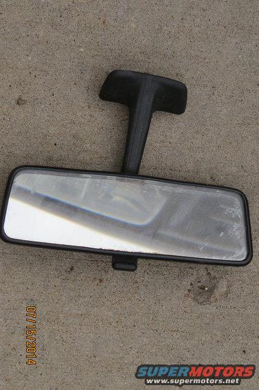 Interior rearview mirror with black housing and mounting stalk