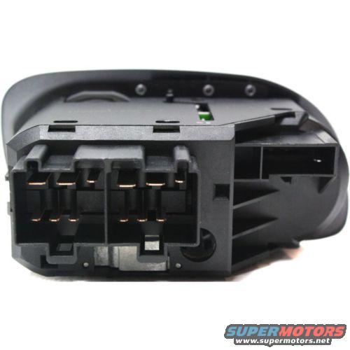 Back of a power window switch with multiple electrical connectors