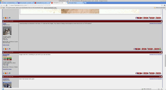Screenshot of a web forum with posts about vehicles