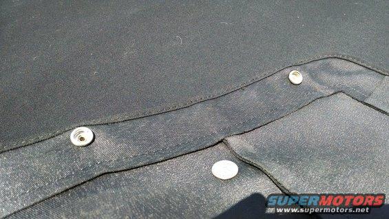Black fabric top with snaps