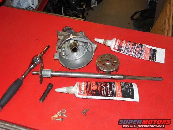 50pip4.jpg With the bore blocked by paper towels, I brushed the corrosion out of the bowl and off the reluctor, and clearcoated both.  Then I scraped the area around the ground screw clean, applied electrical grease, steel-woolled the shaft, and applied PTFE (Teflon) grease to it & the bore.

[url=http://www.supermotors.net/registry/media/833750][img]http://www.supermotors.net/getfile/833750/thumbnail/distributor9296.jpg[/img][/url]

GO TO THE NEXT PIC...