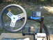 1992 Ford Bronco - Aftermarket steering wheel and Garmin GPS unit are set up for testing.