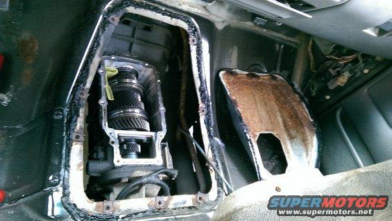 Transmission gears exposed inside vehicle interior