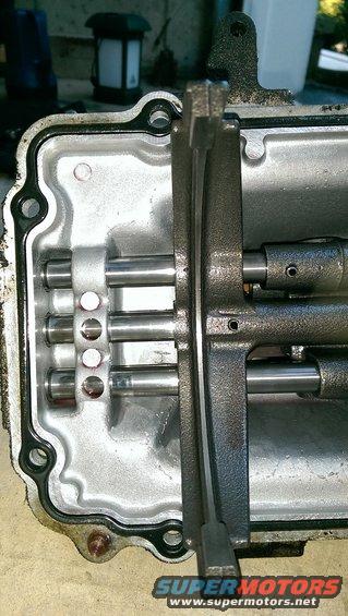 Transmission shift forks and rails inside casing