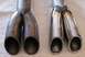 1968 Mercury Cougar - Comparison of polished and unpolished dual exhaust tips, showing the difference in finish.