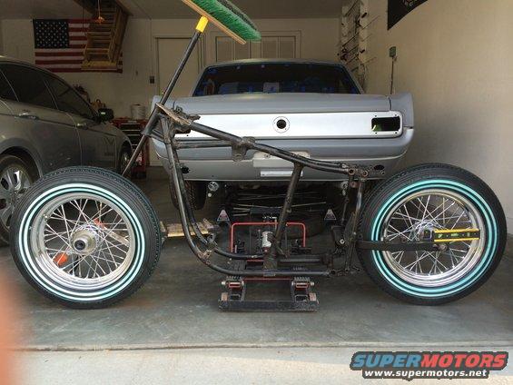 1975 Shovelhead - measuring for front end 
