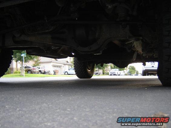 1996 Ford Bronco underside view showing suspension and differential