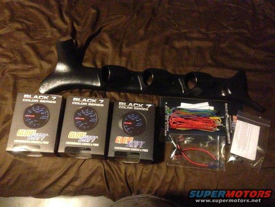 All from Glowshift as a kit. Oil preesure, trans temp and vacuum.