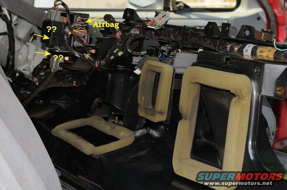 Dash inverted, two mystery boxes near Airbag Monitor