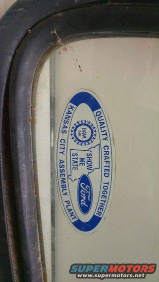 Ford Kansas City Assembly Plant sticker on a light-colored surface