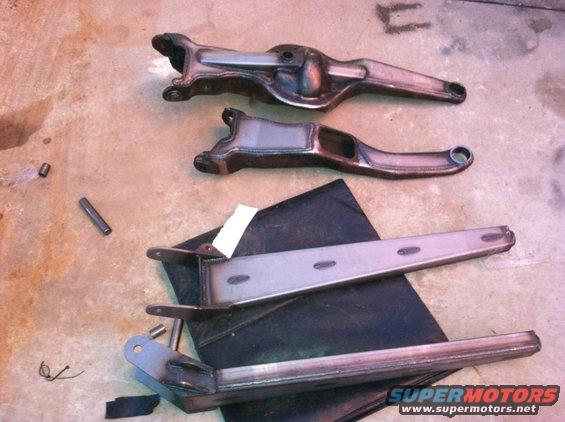 Suspension components on concrete floor