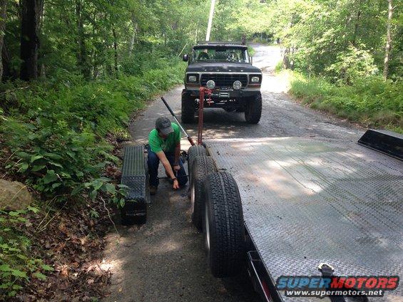 Trailer caught a flat