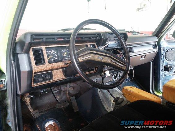 The interior was blue and is now black