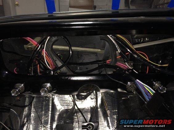 1965 Mustang instrument cluster hole overview