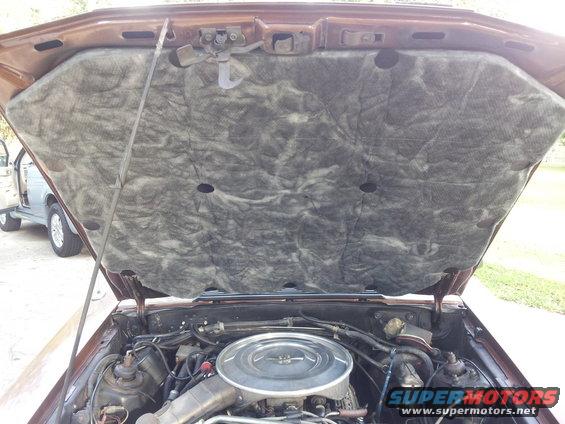 1980 Ford Mustang hood insulation and engine bay