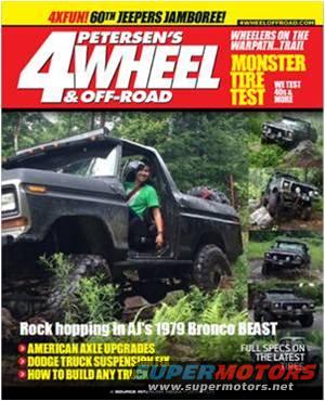 1979 Ford Bronco driving on a rocky, wooded trail