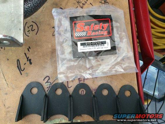 1965 Mustang chassis tabs for sway bar