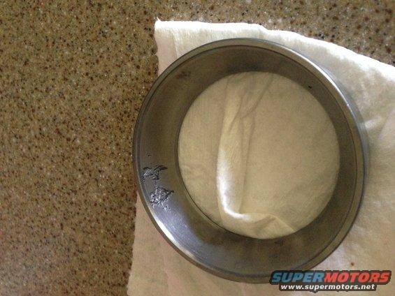worn wheel bearing with pitting on inner race