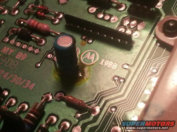 Circuit board with "MY 89", "1988", and Motorola logo