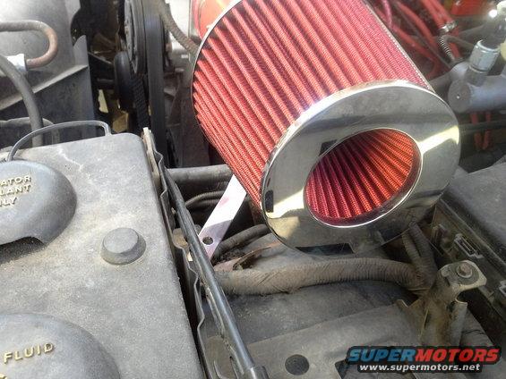 End result the intake works well. There is better throttle response, slightly improved mpg, a more throaty sound out of the engine and the intake has a slight whistle sound when you rev it up which impresses my friends lol

My only major problem with it is that the universal bracket is springy and flimsy so i might try to fab a new one up 