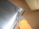 1992 Ford Bronco - Cutting sheet metal with electric shears.