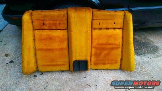 Yellow seat foam with black vent
