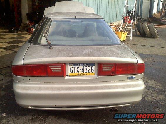 Silver 1993 Ford Probe with a rear wiper and Pennsylvania license plate GTX-4328