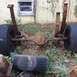 1979 Ford Bronco - This is a rear axle assembly with leaf springs and tires, likely for an older truck or off-road vehicle.