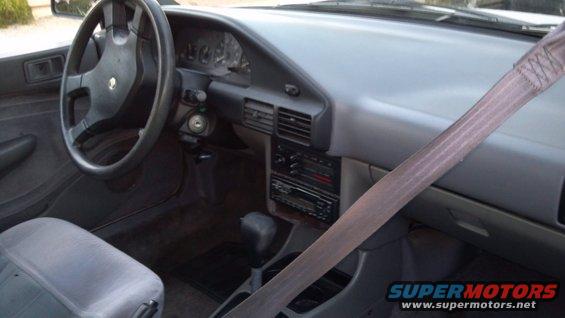 1993 Mercury Tracer interior showing dashboard, steering wheel, and center console