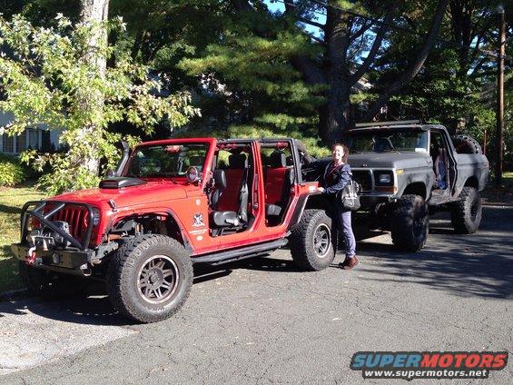Gray 1979 Ford Bronco with lifted suspension and off-road tires