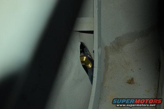 close-up of brass fitting on propane tank