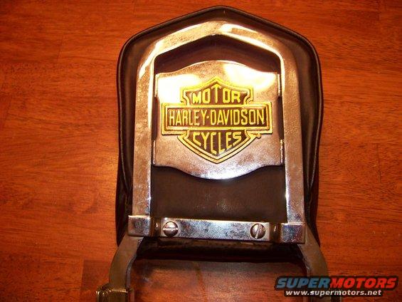 Harley-Davidson Cycles emblem on a motorcycle part