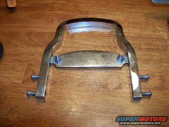 chrome luggage rack piece with bolts