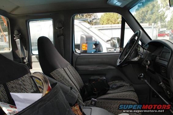 Interior view of 1994 Ford F-250 showing dashboard and seats