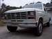 1985 Ford F-250 - Frontal view of a white Ford F-Series truck, likely from the early 1980s.