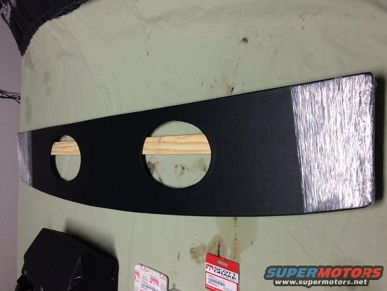 1965 Mustang Deck Lid, vinyl wrapped, speaker holes cut out