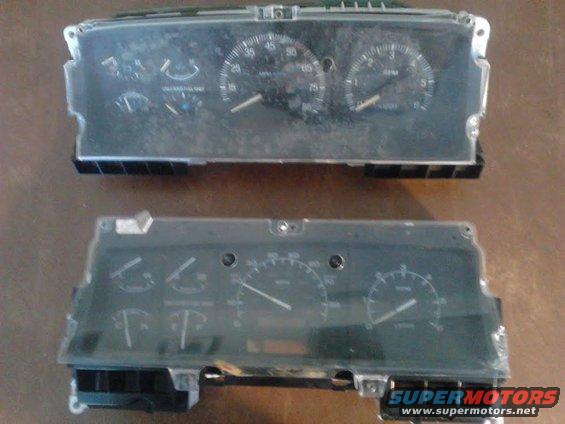 1.jpg 87-91 instrument cluster out of my 88 Bronco on top

92-96 instrument cluster out of my 96 Bronco on bottom


Because I am putting a electronic controlled transmission (4R70W in this case), I need to put a PSOM to convert the VSS signal from analog to digital with the correct conversion constant.