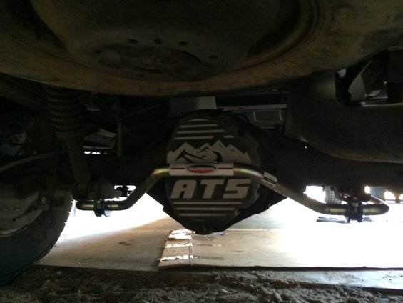 ATS sway bar on rear differential with mountain graphic