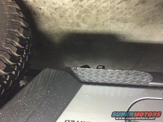 2014 JKU Rubicon rock slider mud rock deflector welded, herculined, installed