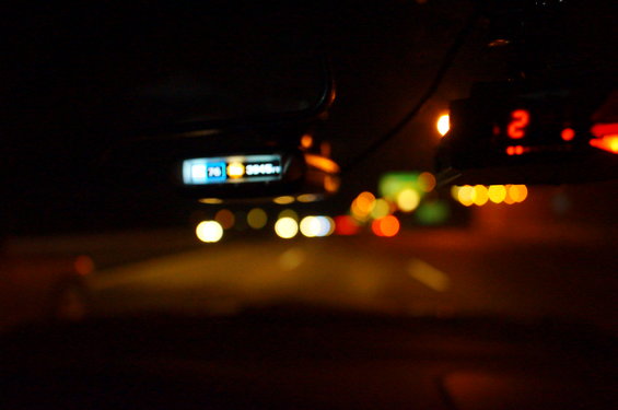 Dashboard electronics display speed 70 and 3045 miles at night