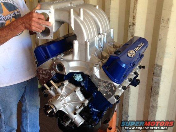 Blue and silver performance engine with AFR Racing valve covers