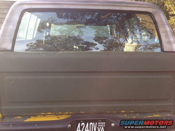 Rear view of a 1979 Ford Bronco with a license plate reading 4240V VA