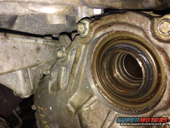 PTU intermediate shaft seal housing with visible wear