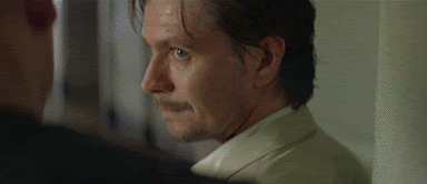 Man's face in profile, looking to the right