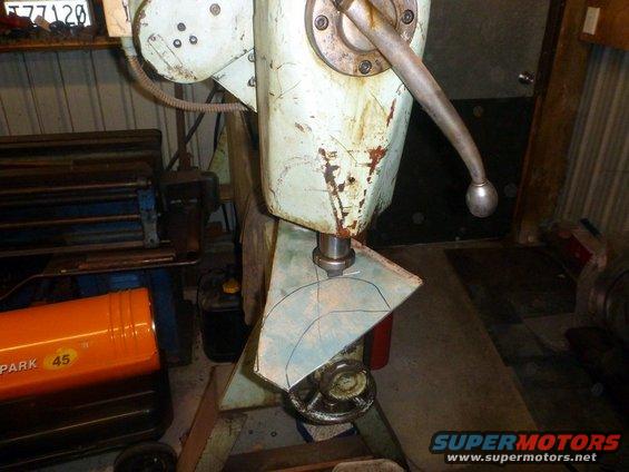 Close-up of a suspension component, possibly from a car