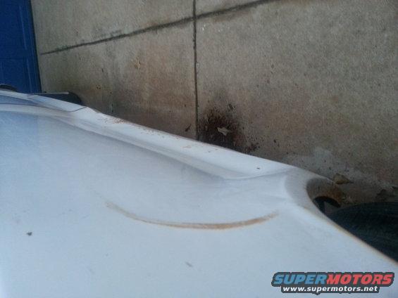 1973 Ford F-100 fender with rust marks