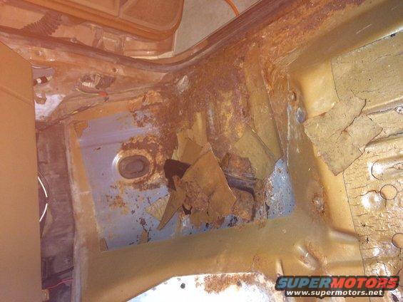 Looks like the body mount grommets are leaking and caused the carpet to stay soaked.