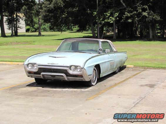 Light blue 1963 Ford Thunderbird parked in a lot