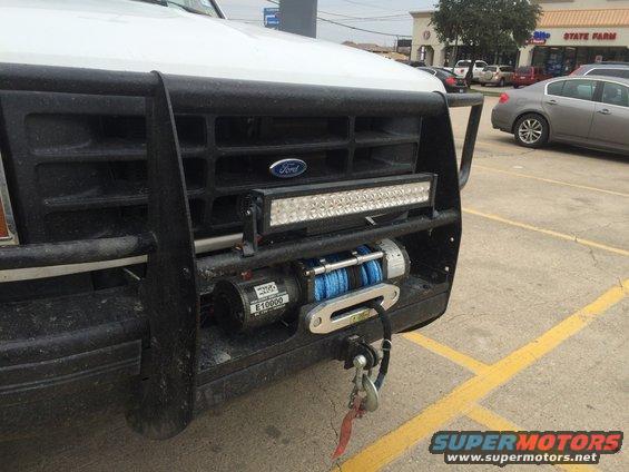 1996 Ford Bronco front bumper with winch and light bar